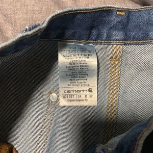 Carharrt 34 x 32 double knee never worn in great condition dark wash very comfy